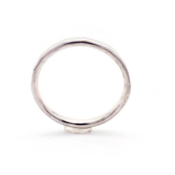 Ringset mit 3 Ringen aus Silber mit Goldelement und kleiner Perle
